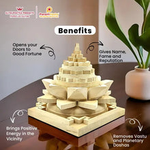 Meru Shriparni Wood Shree Yantra - The Throne of Mahalaxmi