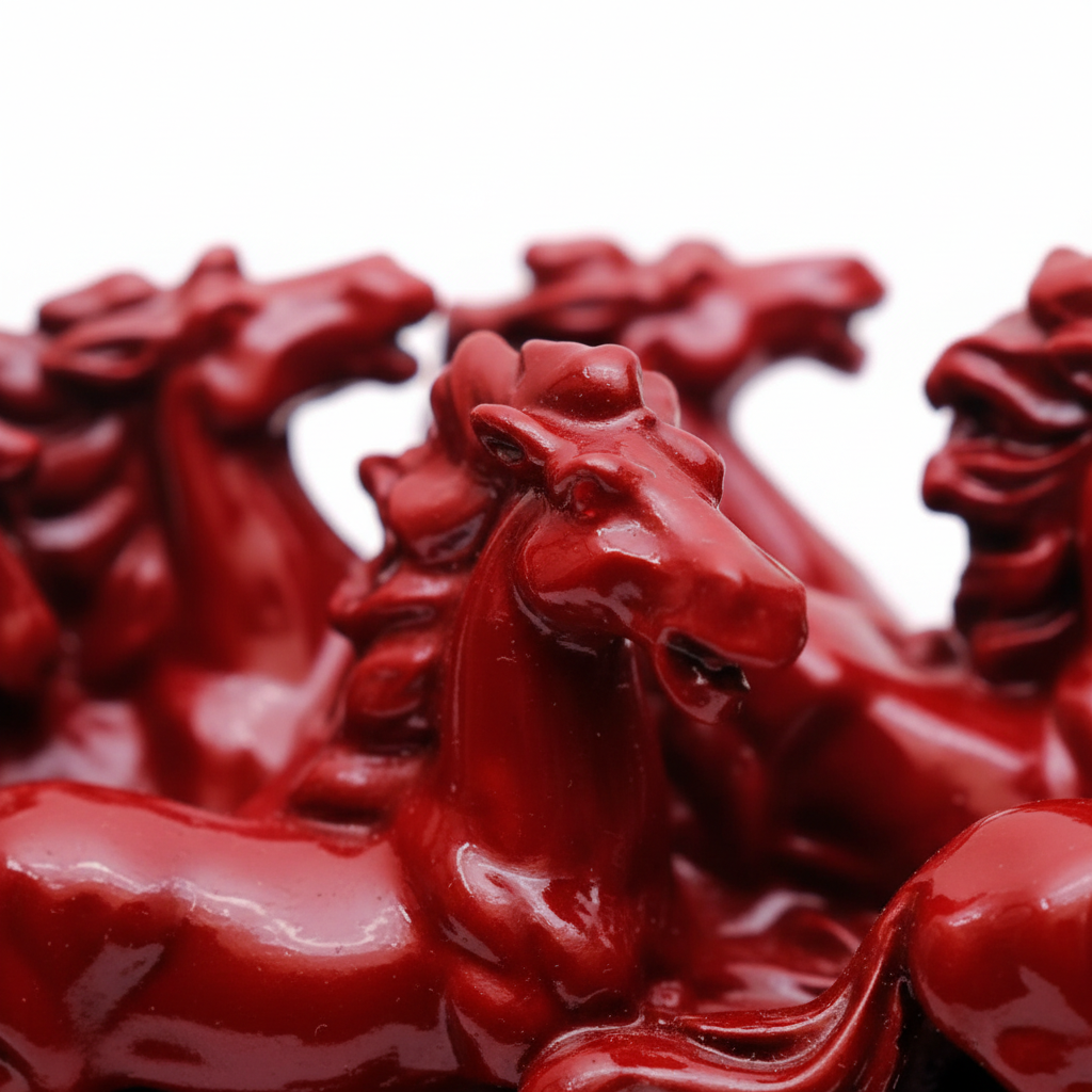 12 Red Running Horses Vastu Statue for Wealth, Fame & Success